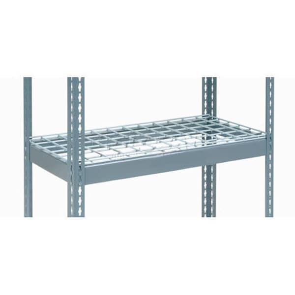 Global Industrial Additional Shelf, Double Rivet, Wire Deck, 48inW x 18inD, Gray B2296688 - main